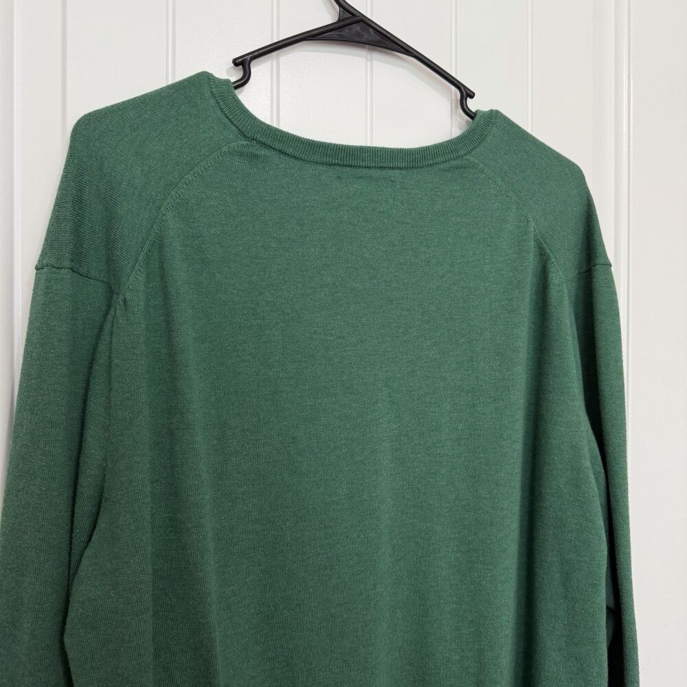Polo Ralph Lauren V Neck Sweater Pima Cotton Men’s XL Long Sleeve Pullover Green - Picture 11 of 13